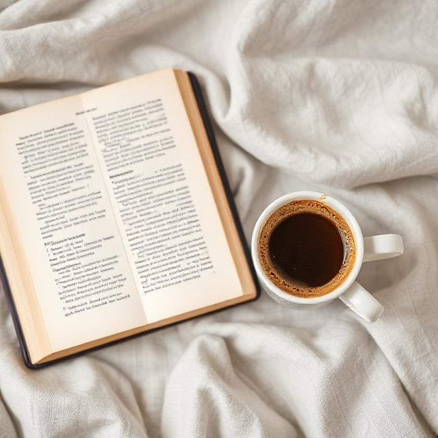 Book and coffee